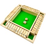 EACHHAHA Shut The Box 4 Joueurs -Jeu de société en Bois Classique-Jeu de dés-Jeu de Rassemblement de la Famille-Jouet de Voyage-Convient à la Formation en logique mathématique pour Enfants