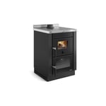 Cuisinière à bois encastrable raccordable - la Nordica Vicenza Evo 6 kW Noir