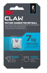 3M CLAW Drywall Picture Hanger 7 kg 3PH7-2UKN - Pack Of 2