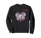 emoji winking tongue out mouse face Sweatshirt