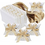 Csirnto Boite Emballage 50 Pièces Petites Boîtes Cadeau Boite Cadeau Vide Carton Boîte de Cadeau Emballage Cadeau Boite Fête de Mariage Boîtes Petit Carton pour Colis Boite Cadeau