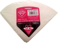 Hario Paper Filters for V60 Dripper Coffee Maker, Compatible with Size 02, White