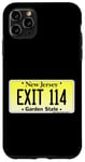 Coque pour iPhone 11 Pro Max Sortie 114 de plaque d'immatriculation New Jersey NJ GSP Parkway