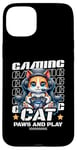 Coque pour iPhone 15 Plus Paws And Play Jeu vidéo chat pour hommes, garçons, femmes, enfants