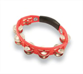 Latin Percussion Tambourine Cyclop hand held - Steel Jingles, red LP151