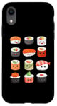 Coque pour iPhone XR Visages de sushis kawaii mignons type japonais de suchi amateur de nourriture