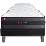 Somness - Ensemble matelas sommier Regen 90 x 190 cm - Couleur : Noir