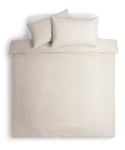 Habitat Seersucker Plain Taupe Bedding Set - Kingsize