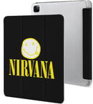 Étui Pour Ipad Pro 2021 Nirvana 12,9 Pouces, Type Ordinateur Portable, Support À Trois Volets Avec Porte-Stylo, Veille/Réveil Automatique