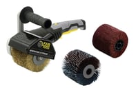 FARTOOLS Rénovateur REX120C brosse lanières abrasives et fibre synthétique Pour bois et métal Surfaces planes ou complexes