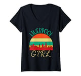 Womens Liverpool Girl Love Liverpool Souvenir V-Neck T-Shirt