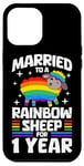 iPhone 12 Pro Max 1 Year Married Gay Lesbian LGBTQ 1st Wedding Anniversary Case