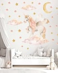 Wallstickers Enhjørning - Sett 44pk - Øko | Mini Dekor