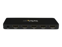 Startech.Com 4K Hdmi-Video-Splitter Med 4 Portar – 1X4 Hdmi-Splitter Med Hölje I Solitt Aluminium – 4K @ 30 Hz - Video-/Ljudomkopplare - 4 X Hdmi - Skrivbordsmodell - För P/N: St121hdbt20l, St121hdbt20s, St121hdbte, Sva5h2neua