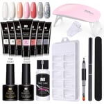 nagelgel färg set nagel kit polygel kit