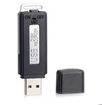 Clé USB Enregistreur Vocal Numérique Audio Dictaphone Vocal Micro Recorder 8Go Compact Lakamodo (Noir)