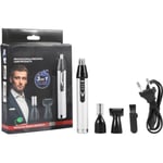 Tbest Nez tondeuse à cheveux ensemble 3 en 1 Rechargeable Hommes Épilation Nez Oreille Temple Tondeuse Électrique Clipper