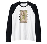 The Hanged Man Frog Tarot Style Graphic, Cool Novelty Frog Raglan Baseball Tee