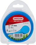 OREGON Bobine de Fil Nylon Rond pour Coupe-bordure, Fil de coupe de remplacement 1,7mm x 15m, Bleu (69-350-BL) Compatible avec Toutes Têtes de Coupe