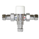 Tower 15mm Thermostatic Inline Thermal Mixing Shower Blending Valve Solid Brass