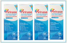 4x Pirinase Nasal Spray Hayfever Relief Adults - 24H Relief - Non Drowsy