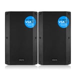 VSA15BT Pair Active PA Speakers Bi-Amplified 15" 2000w Bluetooth DJ Stage System