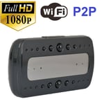 Wifi Bordsklocka, Dold 1080p IP Kamera, IR, P2P, App iPhone / Android
