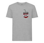 T-Shirt Homme Col Rond Poche Surprise Soda Boisson Sucre Film Dessin