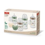 Setti NUK For Nature Perfect Start: pullo, 150 ml, 2 kpl + pullo, 260 ml, 2 kpl + tutti, 0-6 kk, 2 kpl