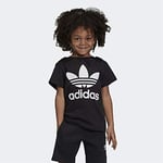 Adidas Trefoil Tee T-Shirt - Black/White, 3-4A