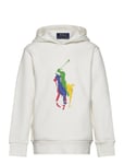 Big Pony Fleece Hoodie Tops Sweat-shirts & Hoodies Hoodies White Ralph Lauren Kids