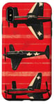 Coque pour iPhone XS Max Coque de téléphone rétro à rayures rouges vintage WWII P40 Tiger Warbird