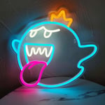 Neon skylt spöke LED neonljus med dimbar switch spel neon skylt för barn spelrum födelsedag Halloween dekor julgåva