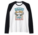 Old Man With A Banjo Player Music Playing Lover Musician Raglan Baseball Tee