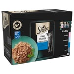 Sheba Fine Flakes in Jelly - Fish Collection - Wet Cat Food Pouches for Adult Cats - 48 x 85 g