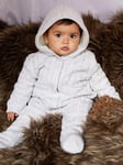 The Little Tailor Baby Plain Cable Knit Lined Snowsuit