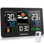 Weather Station With Outdoor Indoor Sensor MSF Wireless Digital Alarm Clock Bar