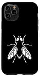 Coque pour iPhone 11 Pro Silhouette de mouche simple art minimaliste insecte