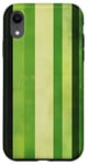 Coque pour iPhone XR Vert Vintage Rayé IT Dead Lights Pattern --ar 9:16