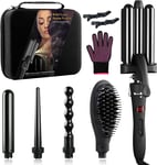 Curling  Wand  Set ,    5  in  1  Curling  Tongs  with [ Ceramic  Tourmaline ]