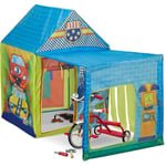 Relaxdays Tente pour enfants en forme de garage, H x L x P : 109 x 146 x 75 cm, intérieur et extérieur, multicolore