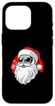 Coque pour iPhone 16 Pro Père Noël Avec Lunettes De Soleil Chapeau noel Et Barbe