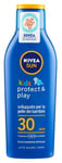 Nivea Sunscreen 200 Ml. Kids Fp30 Milk Protect & Play Made In Italy