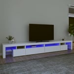 vidaXL Tv-bänk med LED-belysning vit 290x36,5x40 cm Vit