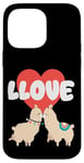 Coque pour iPhone 14 Pro Max LLove Funny Llama Valentine Jeu de mots pour couples amoureux de lama