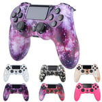 QLOVE Wireless Controller for PS4, Controller with Six-axis Double Vibration Shock and Audio, Controllers Gamepad Joystick Gamepad for PlayStation 4/PS4 Slim/Pro/PS3,purple sky