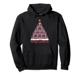 Santa Hat Ugly Xmas Funny Octopus Christmas Tree Pullover Hoodie