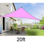 UV-skydd Skyddstak Utomhusskydd Triangulär Regntät Soltält Pink 20ft*20ft*20ft