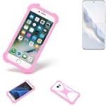 protective ring for Honor Magic6 Silicone Case Softcase Bumper pink