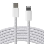 Xceed Braided USB-C til Lightning Kabel PD 60W - 2m - Hvit